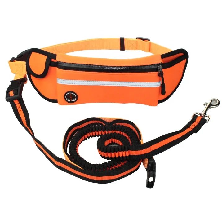 

Elastic Adjustable durable Leash For Running Bungee Dog Padded Waist Waterproof Bag Dog Hands Free Leash For Running, Picture shows