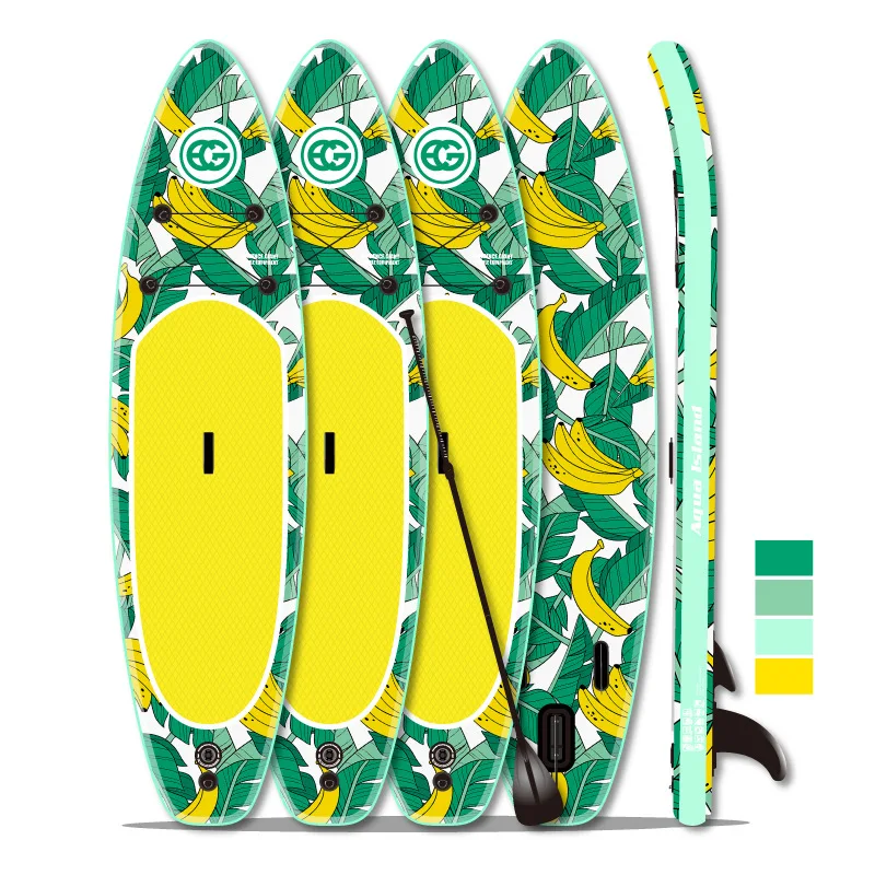 Factory Custom Low MOQ Inflatable Sup board OEM/ODM Available Surfing Inflatable Stand Up Isup Paddle Board Set, Green or pink