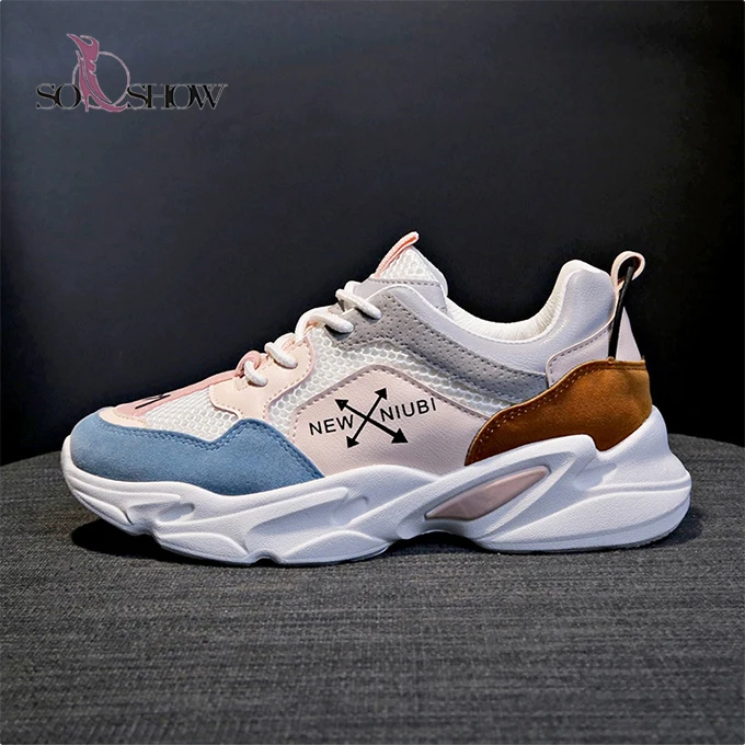 

New design casual sport shoes women 2021 air breathe women's sports shoes school girls sneakers shoes, Any color is available