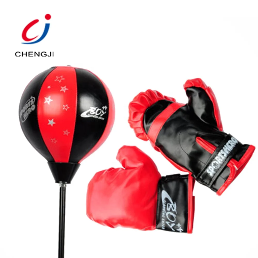 

Hot sale 108cm sports game boys gloves boxing toy set punching ball kids