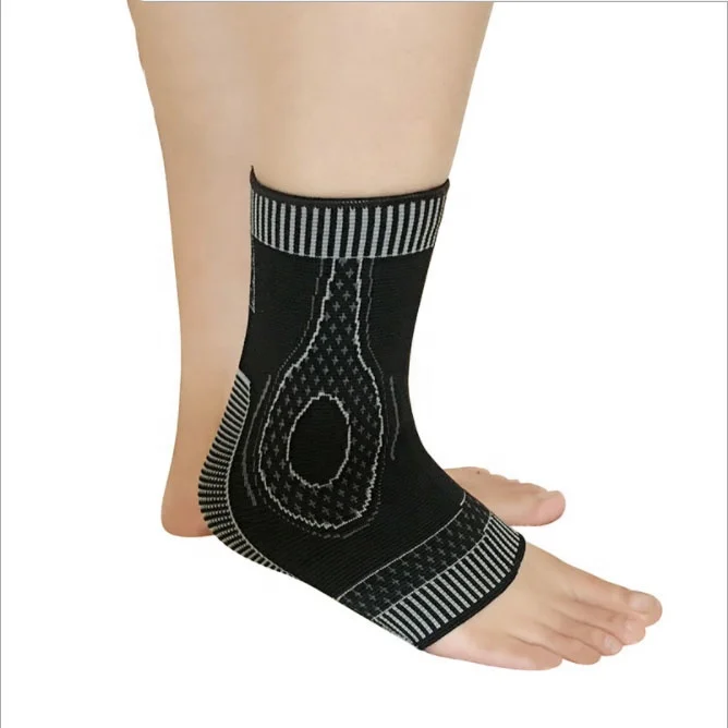 

2019 Hot Sale Brace Ankle Foot Sleeve Socks Breathable Ankle Support, Black+gray