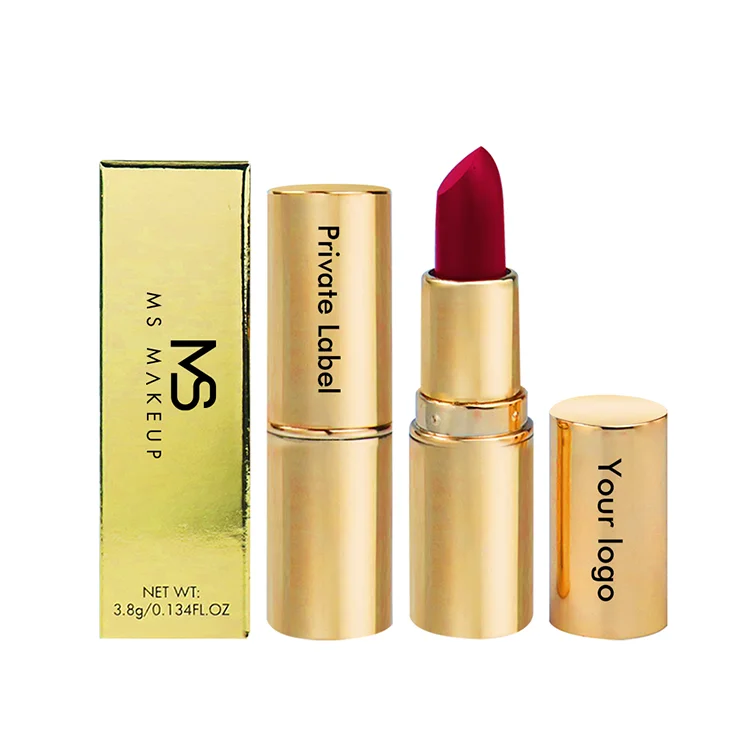 

Ms Makeup 8 Color Vendor Manufacturer Magnetic Golden Round Tube Velvet Lipsticks Logo Customize Brand Nude Vegan Matte Lipstick, 8 colors