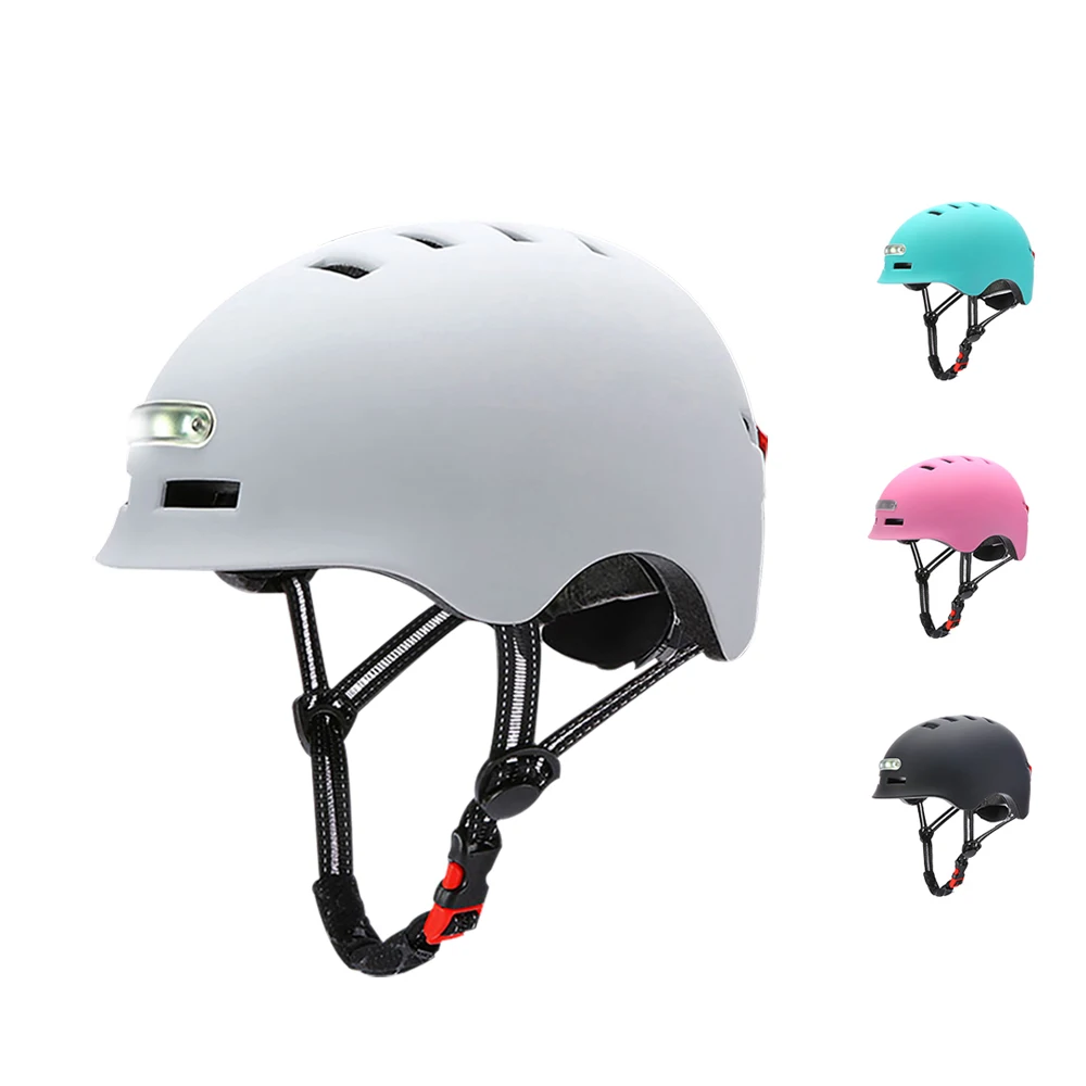 

Bicycle Bike Cycling Helmets Women Men Skateboard Sports Safe Helmet Front Rear Light Lamp LED light electric scooter helmets, Blue ,white,black,pink