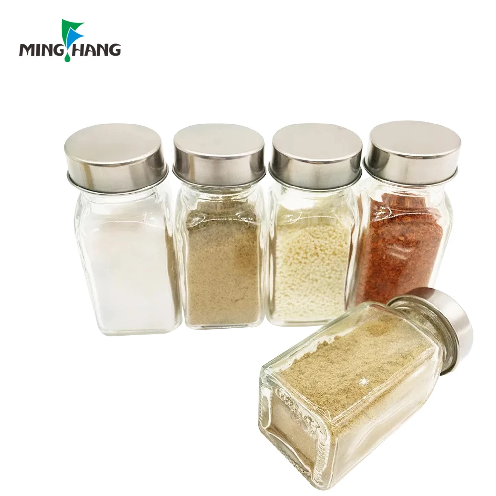 Low Price Food Grade Bulk Jar Seasoning Glass Exclusive Shape Spice