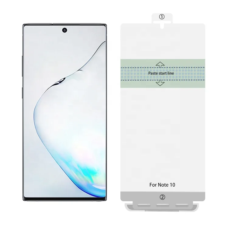 

21D Front Scratch-resistant Soft TPU Hydrogel Screen Protector For Samsung Galaxy Note 10, Transparent