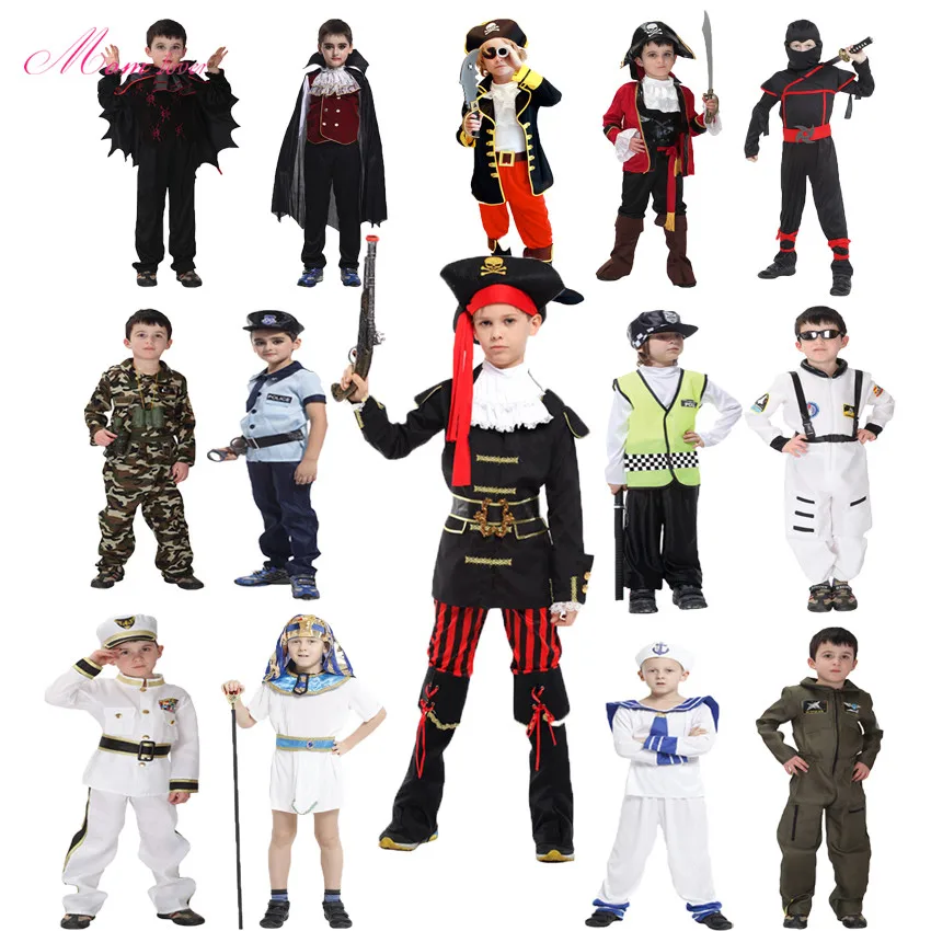 

Children Carnival Pirate Costumes Boy's Pirate Cosplay Costumes Cheap Party Clothes For Kids, Picture shows