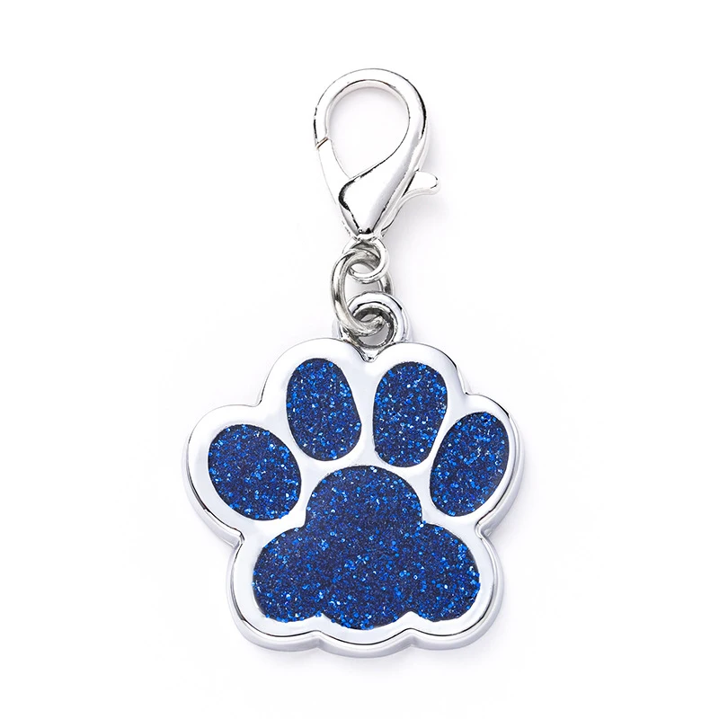 

Factory Price Engraved Crystal Feet Pet Cat Dog ID Tags Personalized Customized Alloy Identity Label