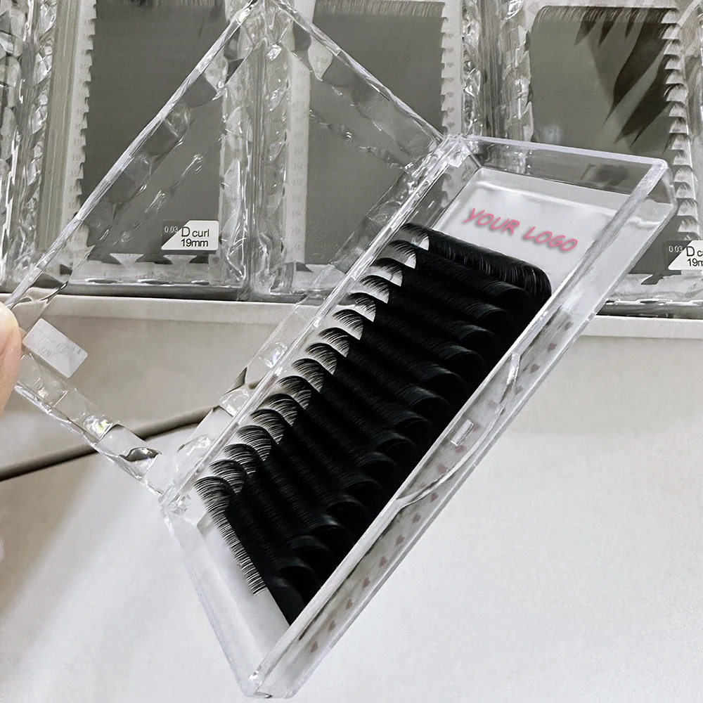Wholesale Private Label 6-25mm Volume Silk Velvet Mink Lash Extension Supplies Cashmere Individual Eyelash Extension Vendors
