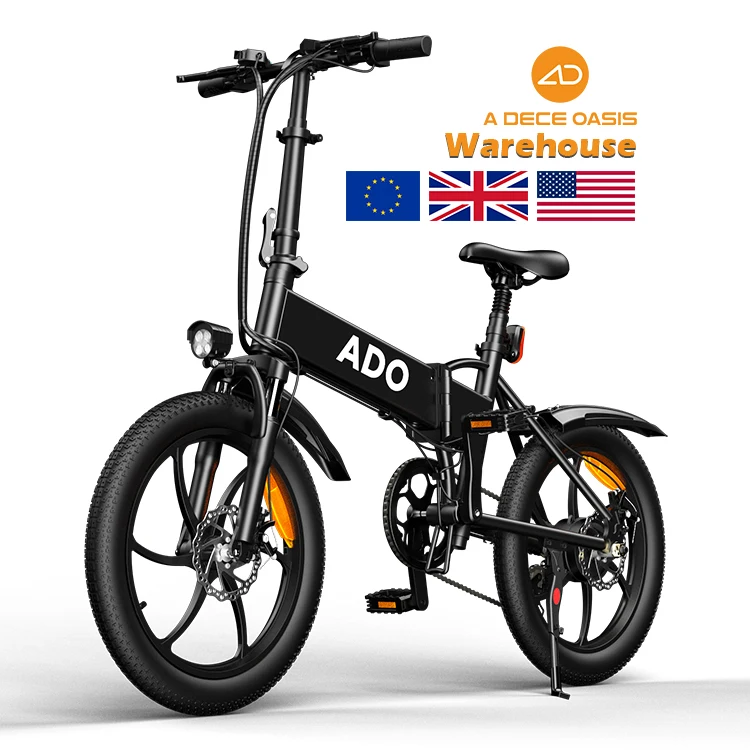 

dropshipping fast 350W ADO A20 foldable folding fat tire ebike moutain electric bicycle bike electric city road moutain e bike