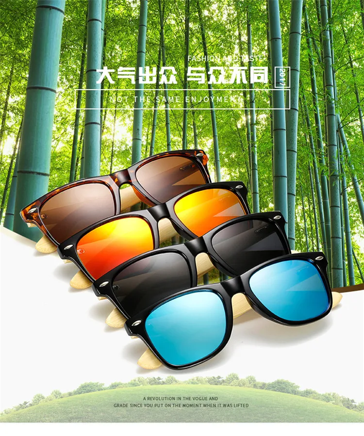 

Dropshipping Polarized Bamboo Sunglasses New Italian Design Custom Logo Women Men Bambu Sunglasses