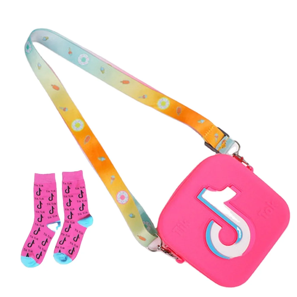 

Silicone Cartoon Lovely Coin Melody Wallet Storage Bag Girls TIK TOK Kids Purse