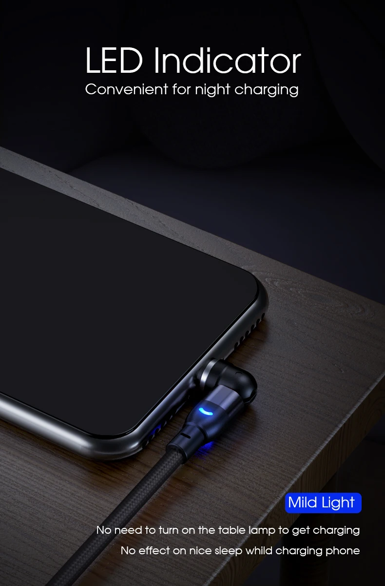 OEM Custom Logo 3 in 1 LED USB Data Cable 3A Magnetic Charging Cable for IOS Android Micro USB Type C Fast Cable - ANKUX.COM