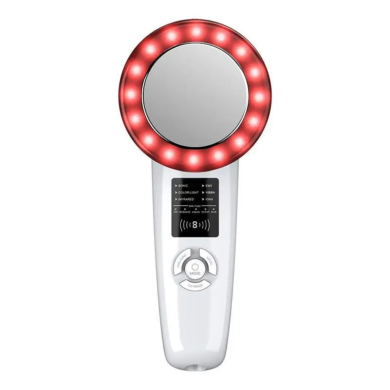 

6 In 1 Weight Loss Machine Ems Ultrasonic Infrared Fat Burn Slimming Machine Muscle Stimulator Ems, White+black