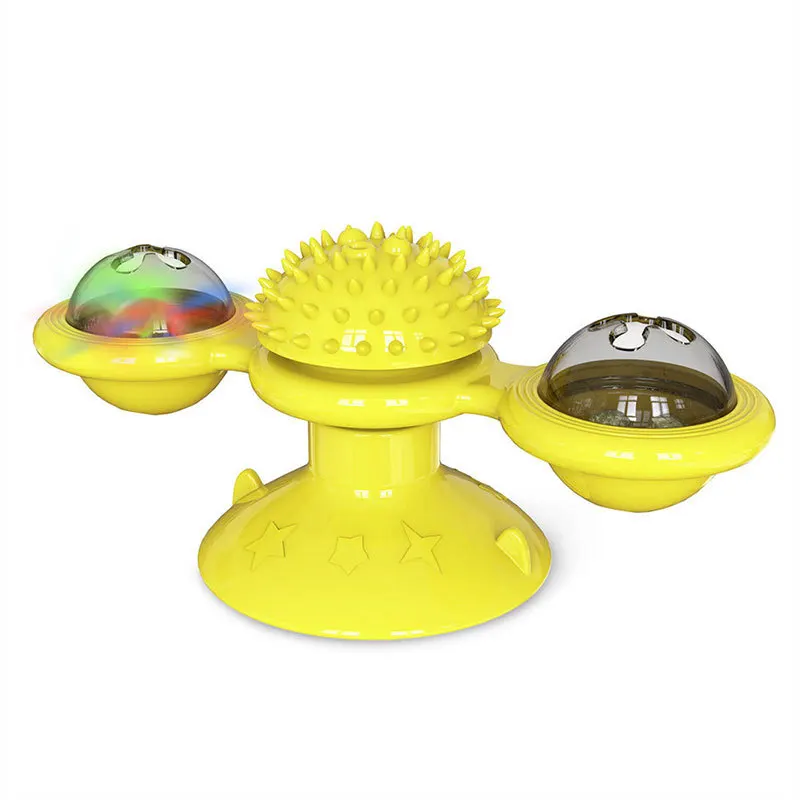 

Amazon explosions pet puzzle cat toy carousel rotating windmill funny cat toy