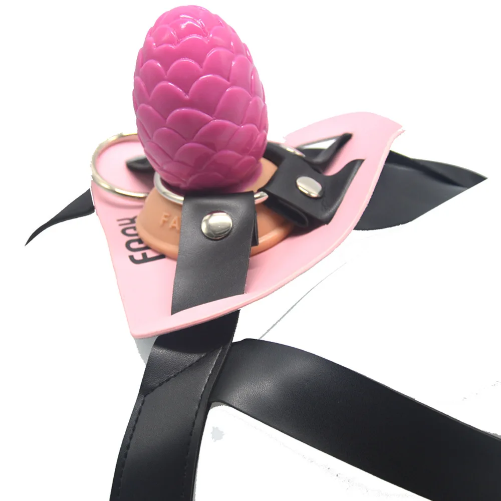 Faak 9 5cm Pine Cone Anal Design Rubber Penis With Belt For Lesbian