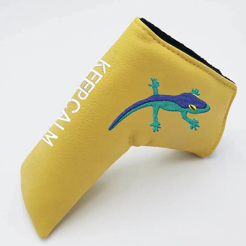 

Custom Logo Sort Color Embroidery Golf Blade Putter Head Cover, Red-brown or custom