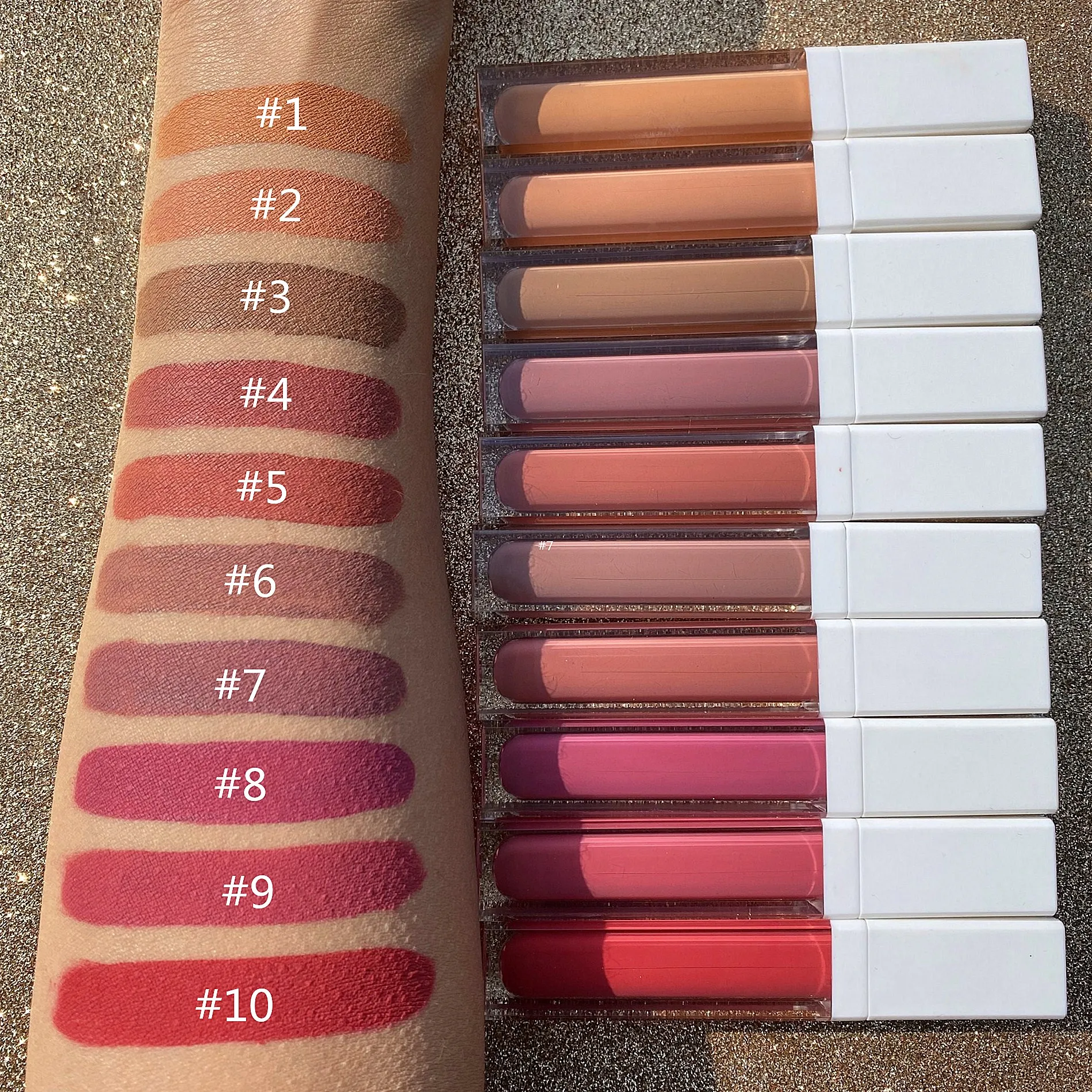 

20 Colors Make Your Own Waterproof Non-stick Vegan Nude Base Lipgloss Private Label Matte Liquid Lip Gloss Lipstick