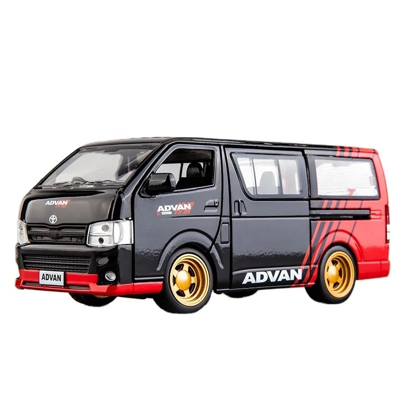 

Hot 1:32 Diecast Model Cars Toy ota Hiace With Sound And Light Pullback Car Toy For Gift