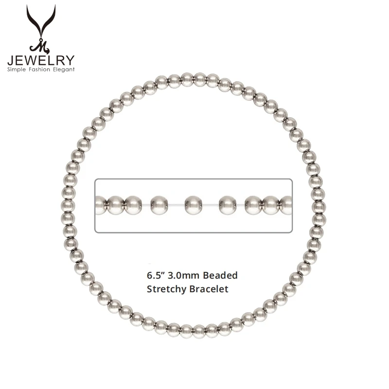 YM Factory Wholesale Stretchy Bead Bracelet Women 925 Silver Permanent Fine Jewelry Bracelet