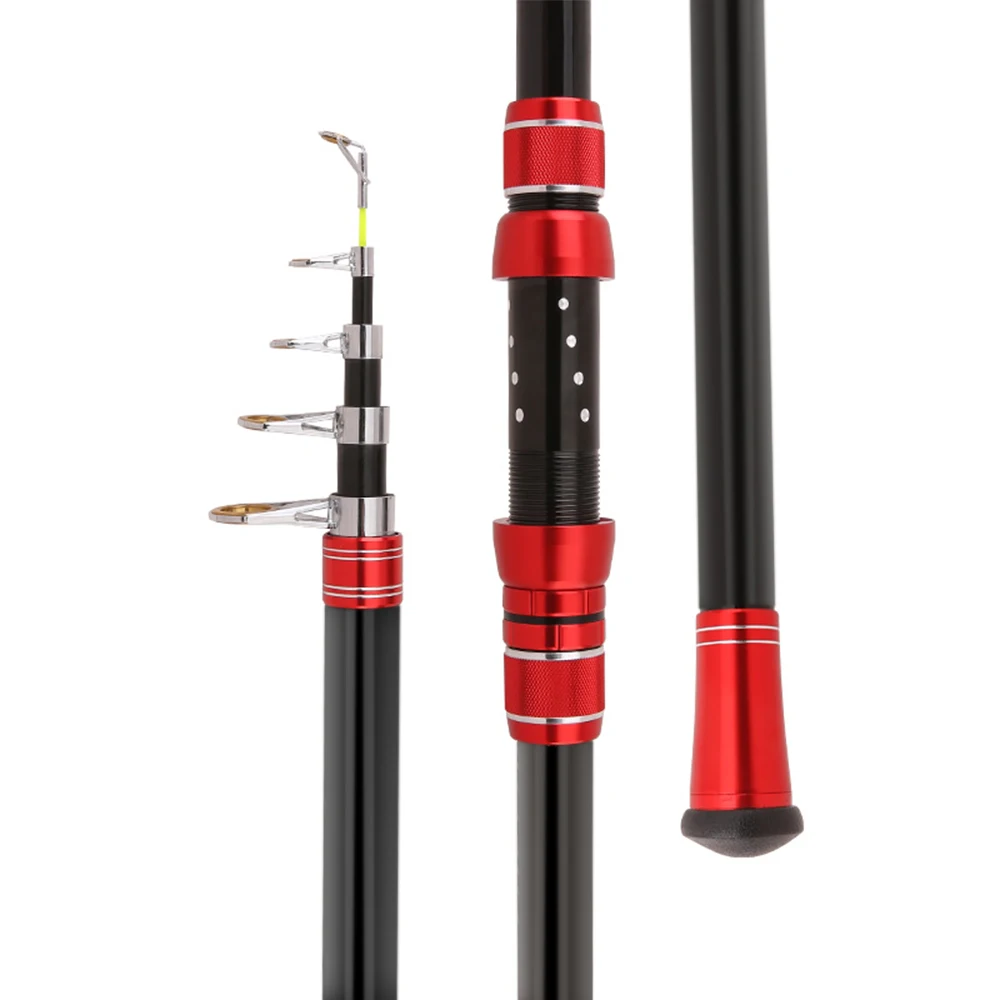 

Peche 5 Section Spinning Fishing Rod 4.2M Fly Rod Blanks Toray Connecting Heavy Bearing Saltwater Ocean Fishing Rod Carbon Fiber, Black red