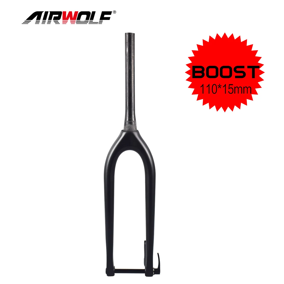 

Mountain Bike Full Carbon Fibre Bicycle Hard Front Fork 110*15 Boost Thru Axle MTB Fork