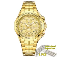 

Relogio Masculino Wrist Watches Men 2019 Top Brand Luxury WWOOR Golden Chronograph Men Watches