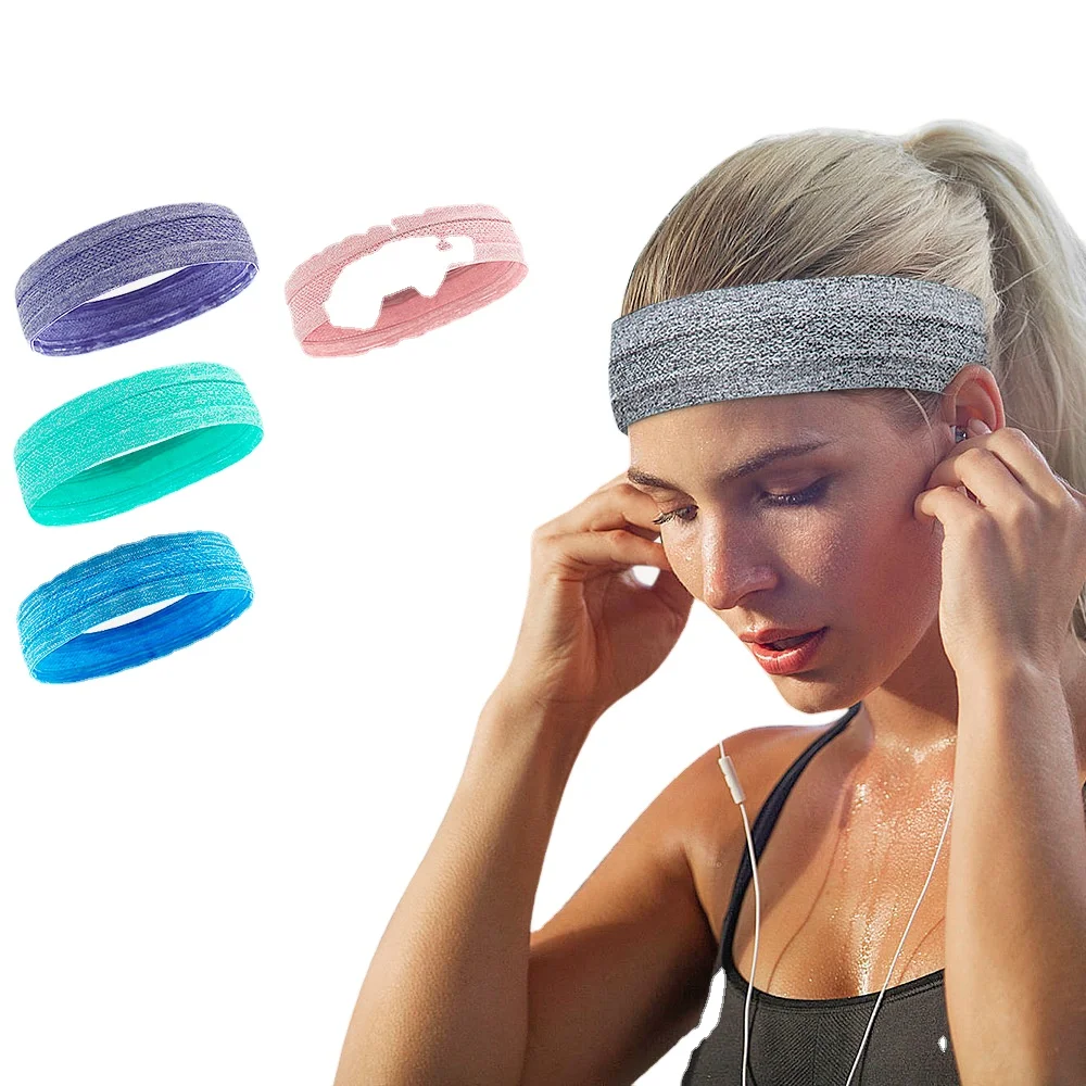 

Running sweat-absorbent belt non-slip anti-perspirant headgear yoga tennis sports sweatband headband sweatbands, Black