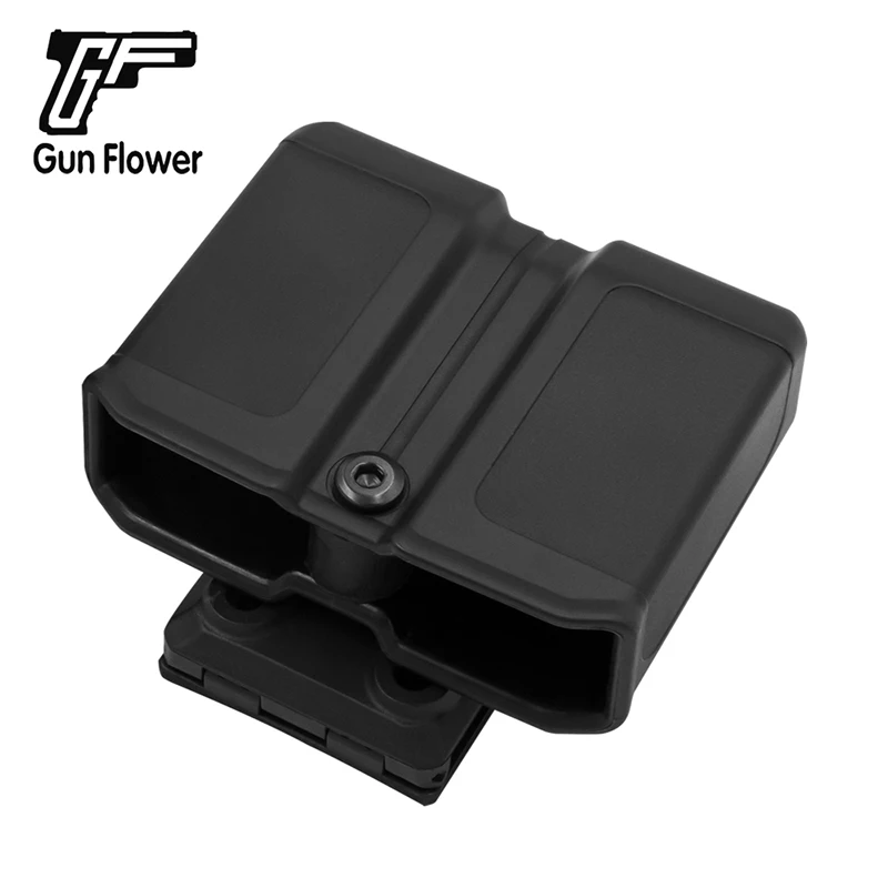Universal Double Magazine Pouch With Belt Clip Magazine Holder Fit 9mm
