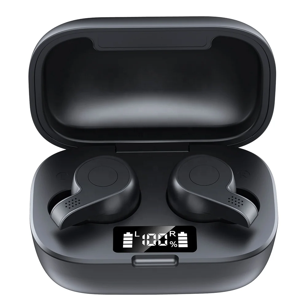 

AGETUNR S11S Black BT 5.1 TWS Earbuds LED Display Mini Wireless Headphones Sport Gaming Earphones Music Headset Hands Free