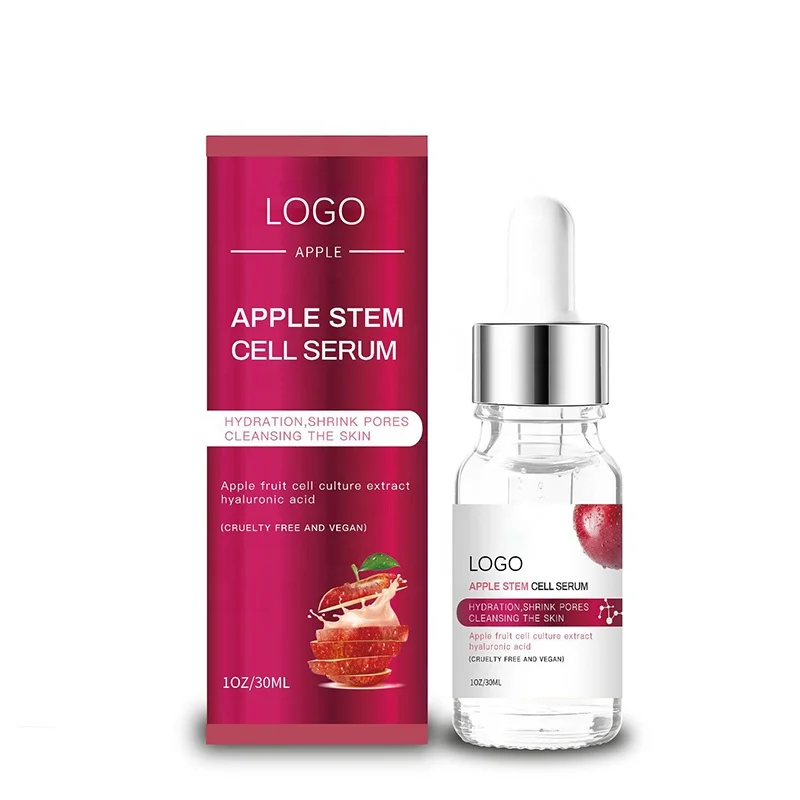 

High Quality 30ml Skin Care Anti Aging Organic Apple Stem Cell Face Serum Natural Anti Wrinkle Stem Cell Serum, Clear