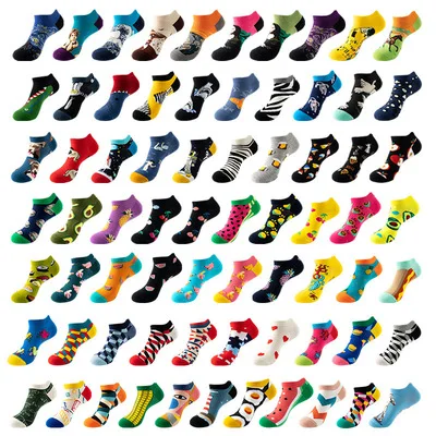 

UG Summer Cotton Men&Women Funny Socks Happy Ankle Dress Socks, Like picture