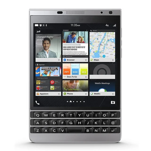 

Free Shipping For Blackberry Passport Q30 Silver 2nd Gen Original Unlocked GSM QWERTY Touchscreen Mobile Cell Phone Smartphone