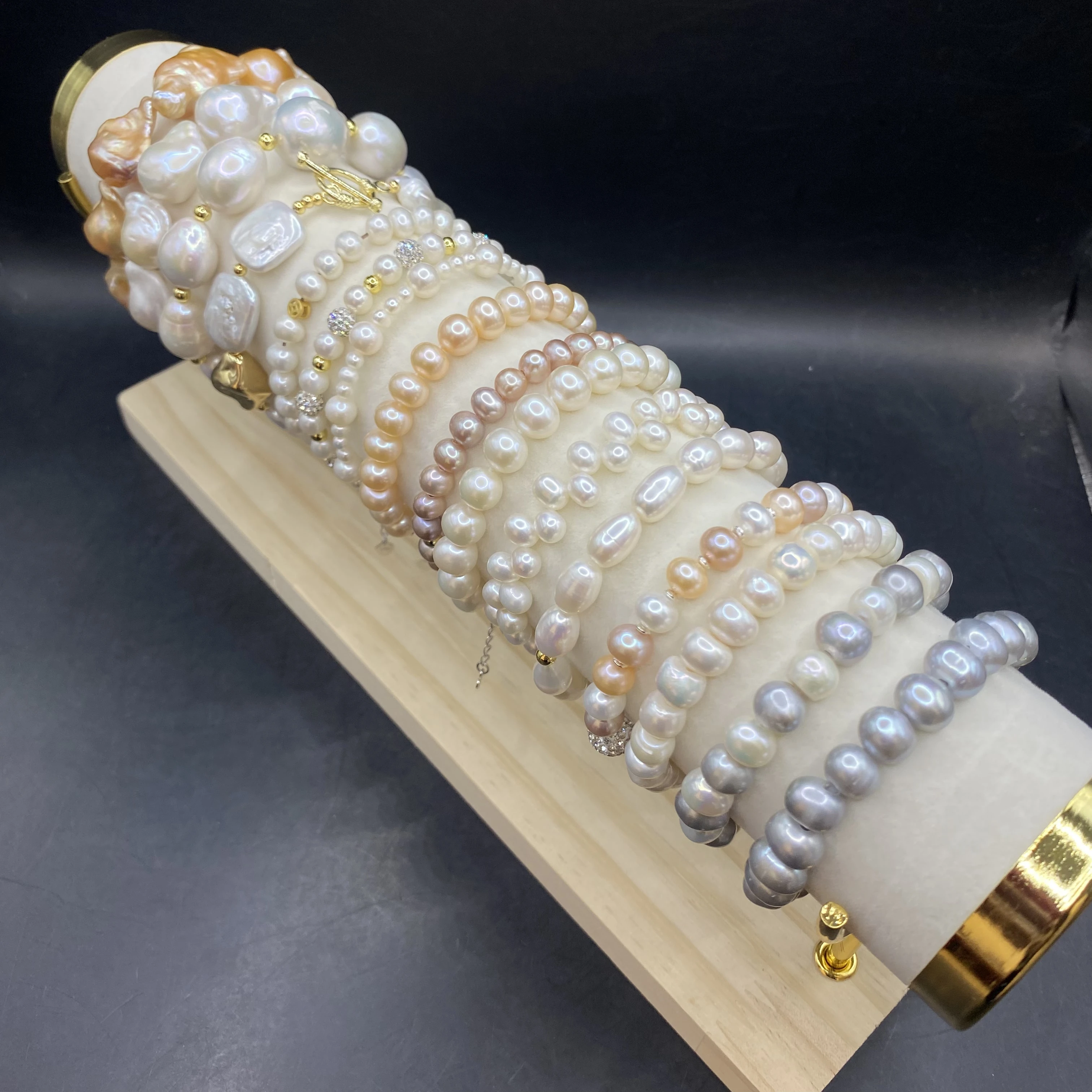 Hot Sale Natural 925 Silver Freshwater Baroque Pearl Bracelet White Color for Daily and Party Wear