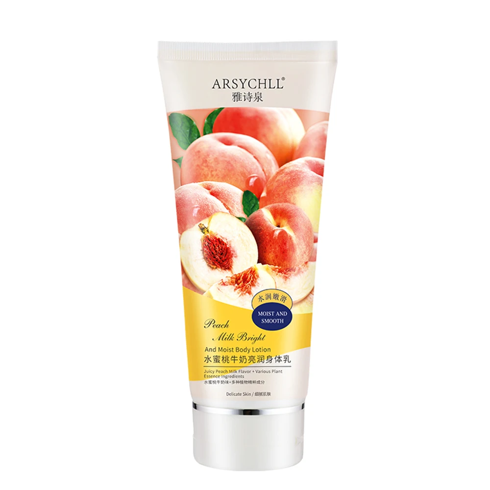 

Hot Selling Peach Milk Bright & Moisture Body Lotion Cream, White