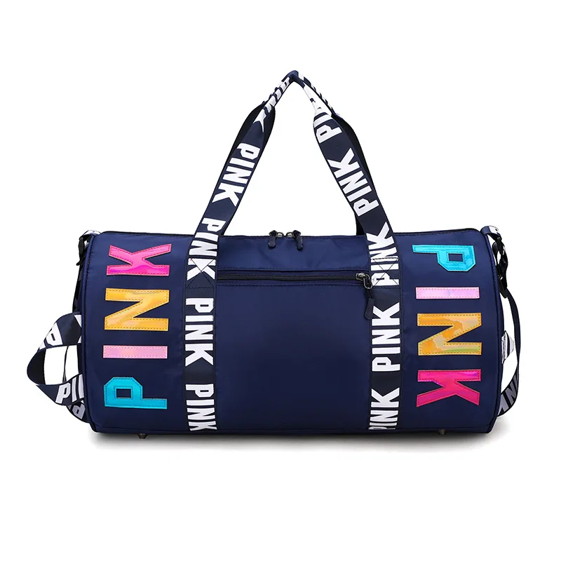 

New Arrival 2022 Large Capacity Custom Logo Pink Luggage Travel Bags All Match Pink Travel Bag Pink Duffel Bag, Photo color