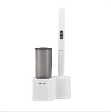 

HOT SALE Washroom Toilet Disposable Cleaning Brush Set Lightweight Rotation Disposable Toilet Brush Storage Base, White