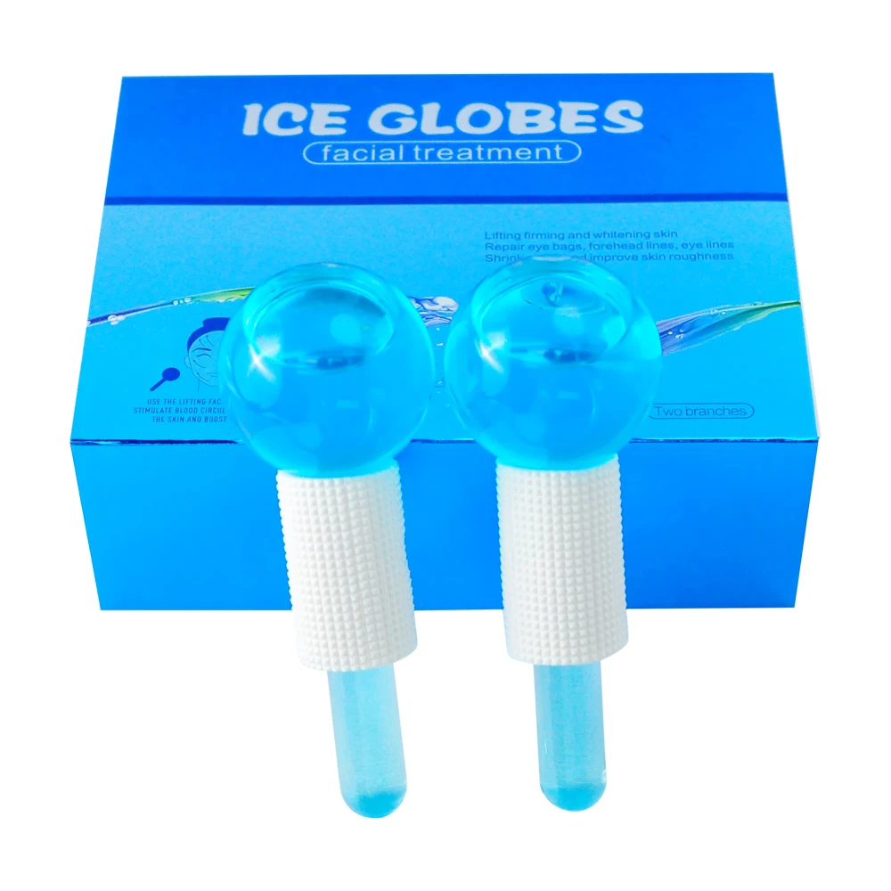 

Freezer Safe Daily Beauty Skincare Routines Beauty Cold Skin Massager Roller 2 PCS Facial Ice Globes