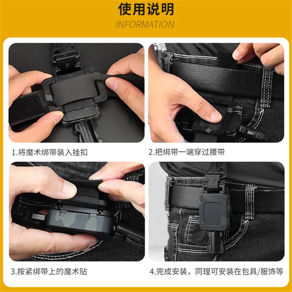 Tactical lanyard spring rope outdoor hiking camping anti-lost phone key  chain molle military backpack attactment spring strap