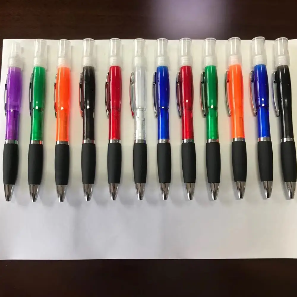 
Pen with spray fill with sanitize or alcohol inside 