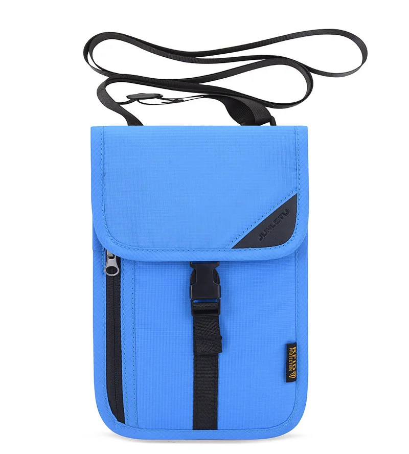 

Travel RFID bloking crossbody bag lightweight passport cell phone purse, 7 colors