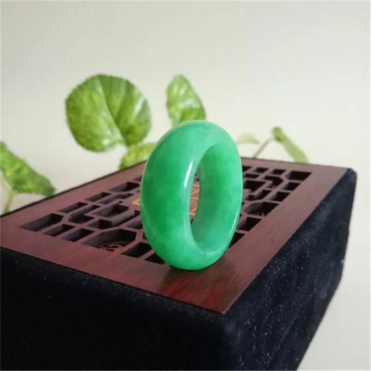 

Wholesale Cheap Natural Stone Ring Green Jade Ring For Men Women Gifts, Picture