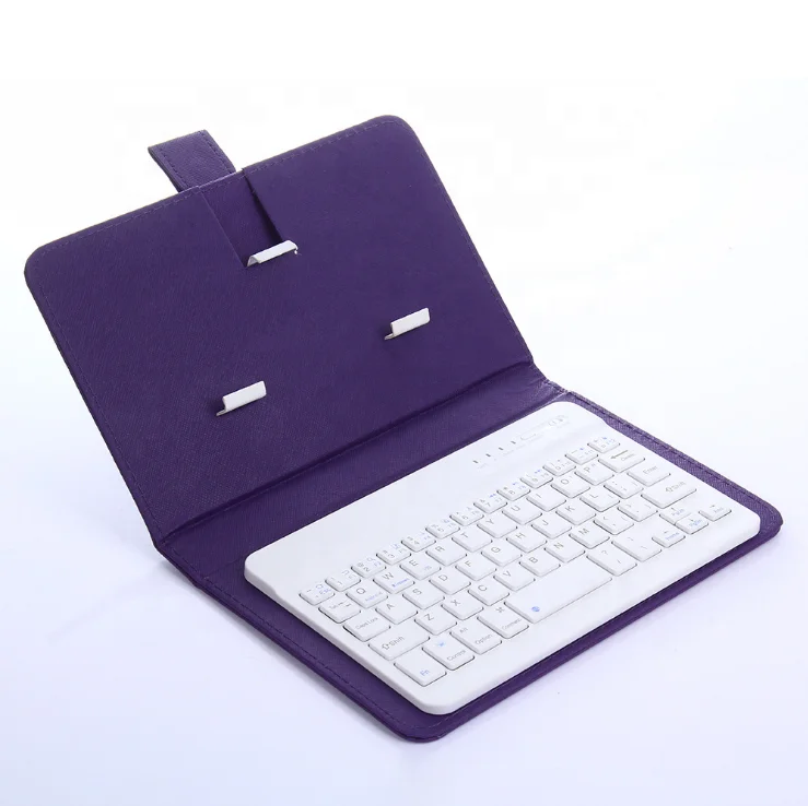 

Qwerty Wireless Bluetooth strong cheapest keyboard phones with leather case, More colors