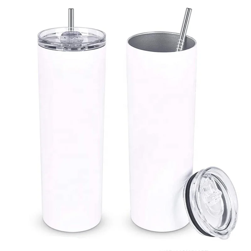 

Wholesale Double Walled 20 OZ Sublimation Blank Stainless Steel Insulated Sublimation Straight Skinny Tumblers In Bulk, Customized color