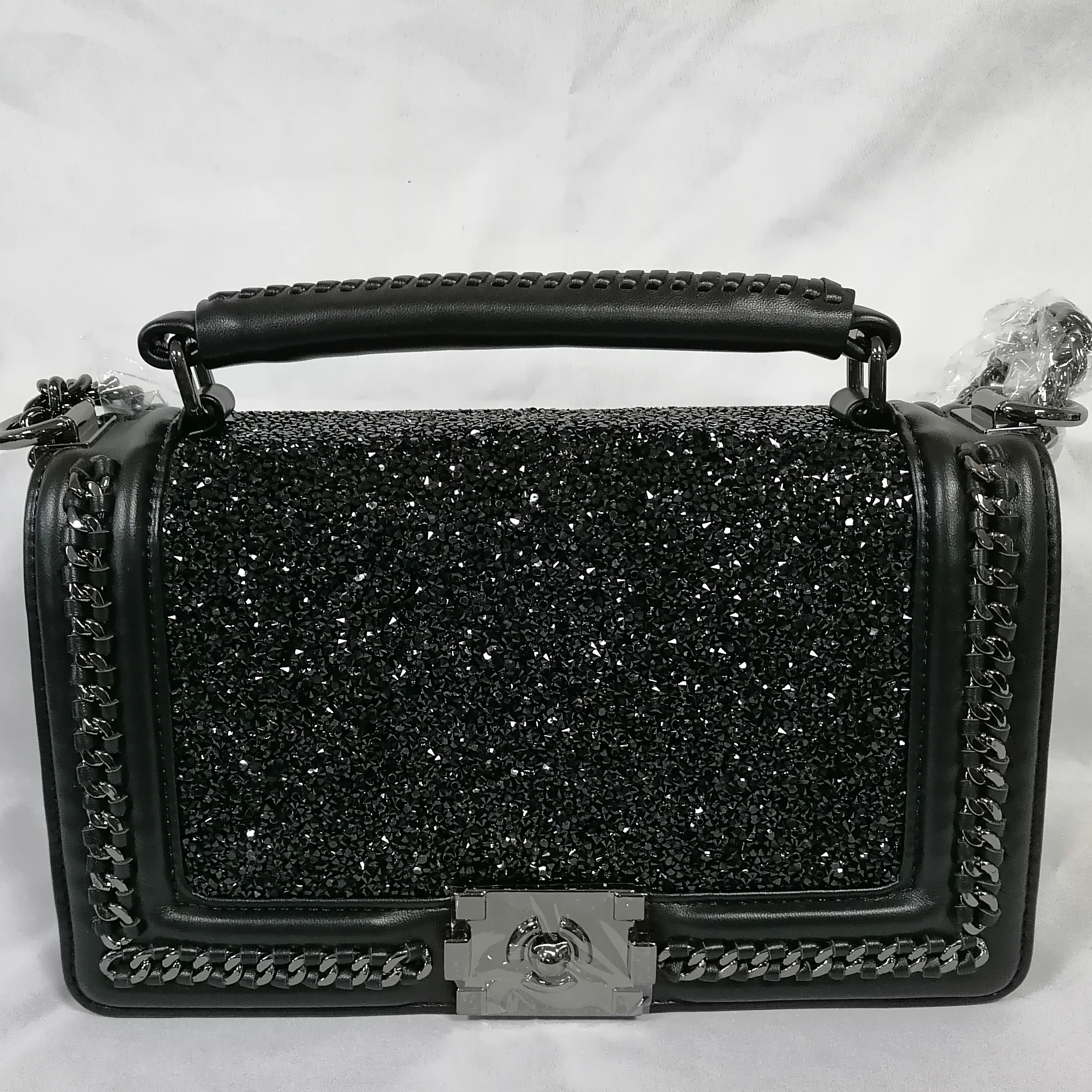 

GW jelly purse Luxury new chain glitter handbag one-shoulder purse, Colorful