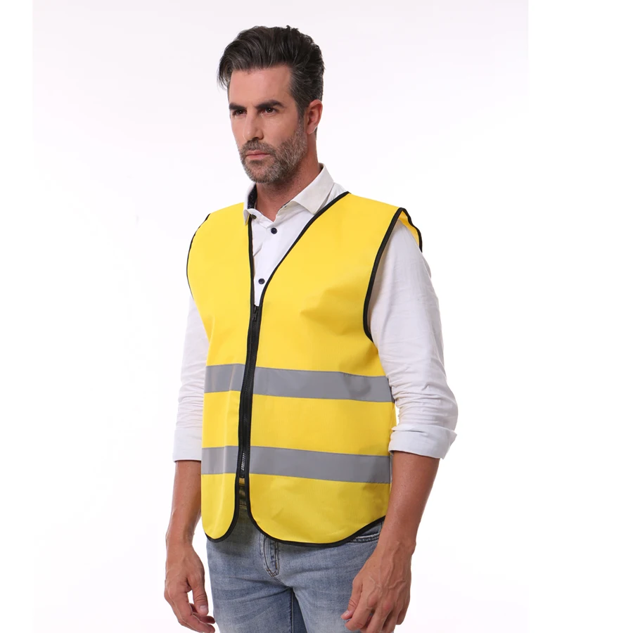 Customized Orange Yellow Polyester Safty Vest Reflective Safety Running ...