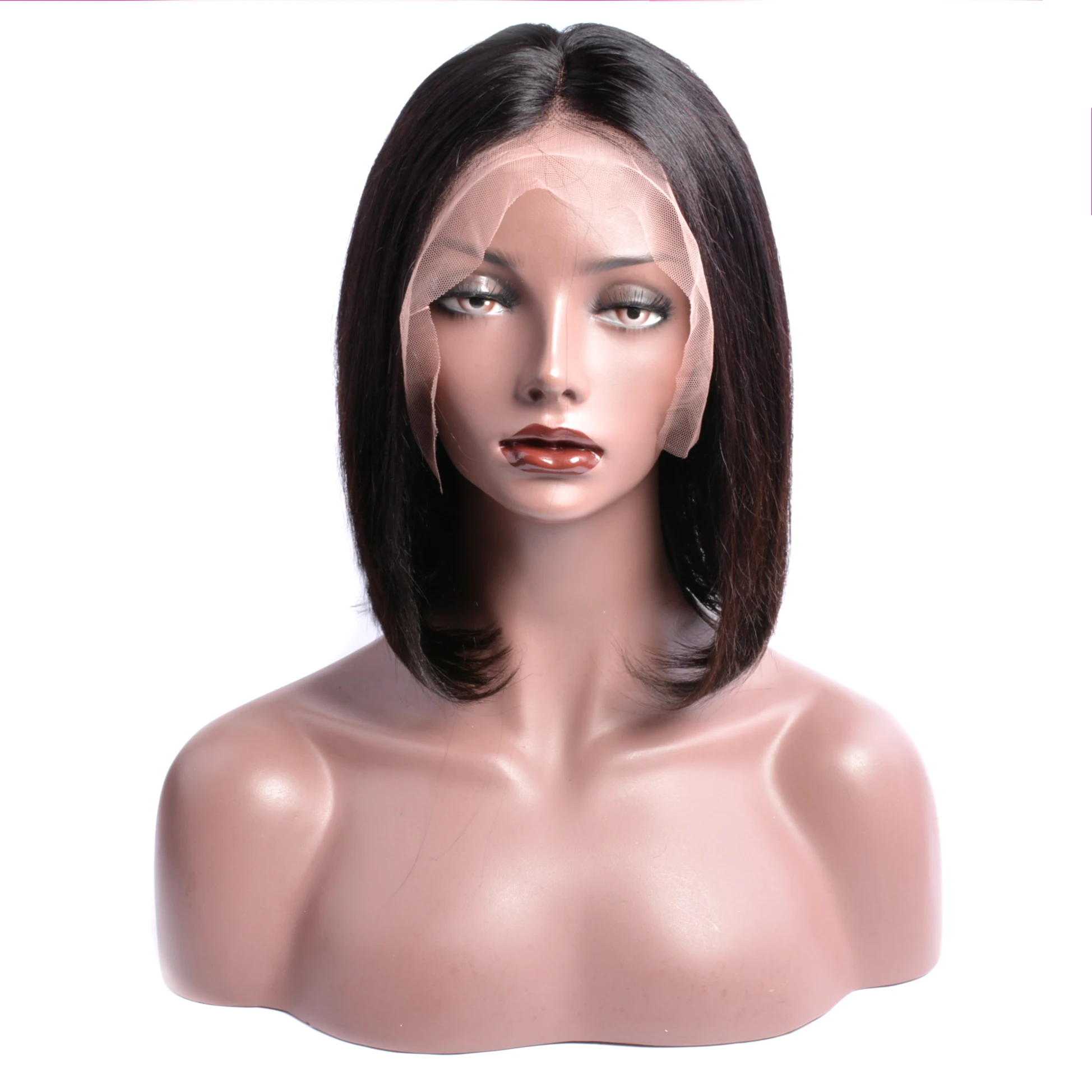 

Wholesale Cheap Price 130% Density Straight Bob Wigs Thin and Light Remy Human Hair Wigs