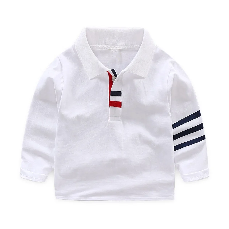 New Arrival Autumn 100 Cotton Baby Boy Kids Polo Shirts For School