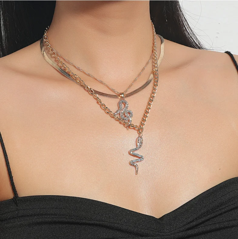 

Tarnish free jewelry 18k Plated Chain Snake Chain Choker Necklace Titanium steel Necklace non tarnish jewelry For Women