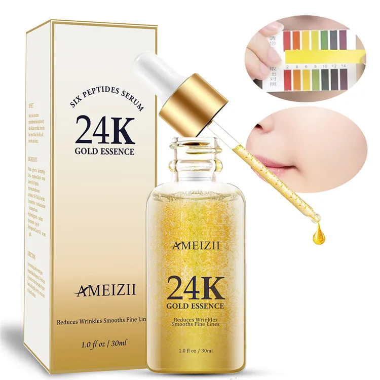 

OEM Sueros Faciales 24K Gold Serum Moisturizing Whitening Skin Care Serum Soins De Visage Sueros Faciales Vitamin C Face Serum