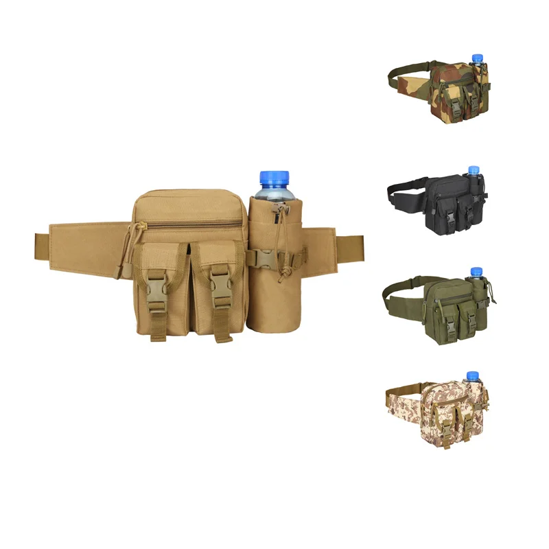

Man Military Tactical Leg Thigh Hydration Running Hiking Waist Hip Bags with Water Bottle Holder